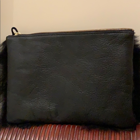 Clutch.  NEW Fur front/ Grainy leather back - Picture 2 of 9